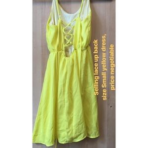 Bright yellow dress!